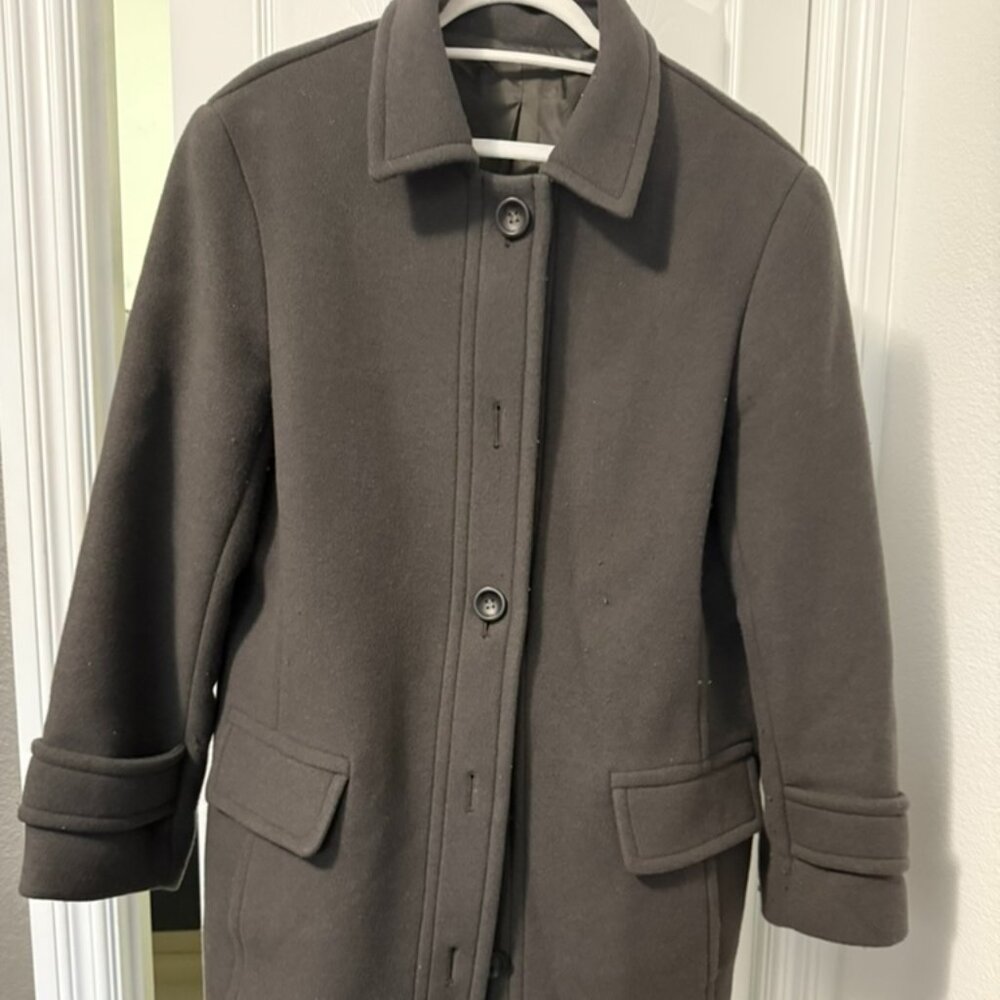 GORGEOUS Gray / Brown Wool Coat - Luxe Feel, Fantastic Condition